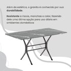 Conjunto Sala De Jantar Mesa Retangular 100x60cm Tampo Granit
