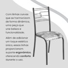 Conjunto Sala De Jantar Mesa Retangular 100x60cm Tampo Granit