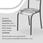 Conjunto Sala De Jantar Mesa Retangular 100x60cm Tampo Granit