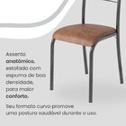 Conjunto Sala De Jantar Mesa Retangular 100x60cm Tampo Granit