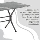 Conjunto Sala De Jantar Mesa Retangular 100x60cm Tampo Granit