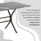 Conjunto Sala De Jantar Mesa Retangular 100x60cm Tampo Granit