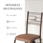 Conjunto Sala De Jantar Mesa Retangular 100x60cm Tampo Granit