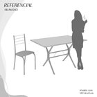 Conjunto Sala De Jantar Mesa Retangular 100x60cm Tampo Granit