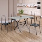 Conjunto Sala De Jantar Mesa Retangular 100x60cm Tampo Granit