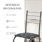 Conjunto Sala De Jantar Mesa Retangular 100x60cm Tampo Granit