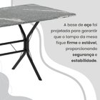 Conjunto Sala De Jantar Mesa Retangular 100x60cm Tampo Granit