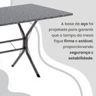 Conjunto Sala De Jantar Mesa Retangular 100x60cm Tampo Granit