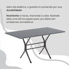 Conjunto Sala De Jantar Mesa Retangular 100x60cm Tampo Granit