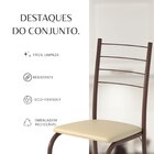 Conjunto Sala De Jantar Mesa Retangular 100x60cm Tampo Granit