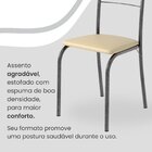 Conjunto Sala De Jantar Mesa Retangular 100x60cm Tampo Granit