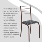 Conjunto Sala De Jantar Mesa Retangular 100x60cm Tampo Granit