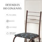 Conjunto Sala De Jantar Mesa Retangular 100x60cm Tampo Granit