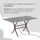 Conjunto Sala De Jantar Mesa Retangular 100x60cm Tampo Granit