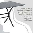 Conjunto Sala De Jantar Mesa Retangular 100x60cm Tampo Granit