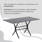 Conjunto Sala De Jantar Mesa Retangular 100x60cm Tampo Granit