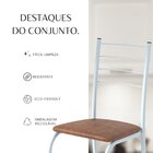 Conjunto Sala De Jantar Mesa Retangular 100x60cm Tampo Granit