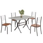 Conjunto Sala De Jantar Mesa Retangular 100x60cm Tampo Granit