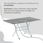 Conjunto Sala De Jantar Mesa Retangular 100x60cm Tampo Granit