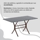 Conjunto Sala De Jantar Mesa Retangular 100x60cm Tampo Granit