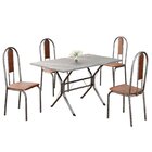 Conjunto Sala De Jantar Mesa Retangular 100x60cm Tampo Granit