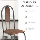 Conjunto Sala De Jantar Mesa Retangular 100x60cm Tampo Granit