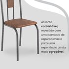 Conjunto Sala De Jantar Mesa Retangular 100x60cm Tampo Granit