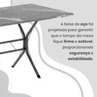 Conjunto Sala De Jantar Mesa Retangular 100x60cm Tampo Granit