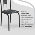 Conjunto Sala De Jantar Mesa Retangular 100x60cm Tampo Granit