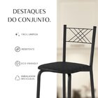 Conjunto Sala De Jantar Mesa Retangular 100x60cm Tampo Granit