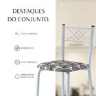 Conjunto Sala De Jantar Mesa Retangular 100x60cm Tampo Granit