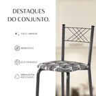 Conjunto Sala De Jantar Mesa Retangular 100x60cm Tampo Granit