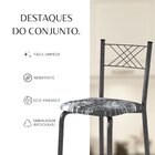 Conjunto Sala De Jantar Mesa Retangular 100x60cm Tampo Granit