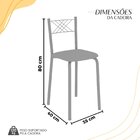 Conjunto Sala De Jantar Mesa Retangular 100x60cm Tampo Granit