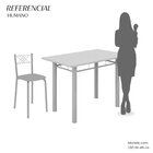 Conjunto Sala De Jantar Mesa Retangular 100x60cm Tampo Granit