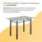 Conjunto Sala De Jantar Mesa Retangular 100x60cm Tampo Granit