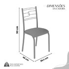 Conjunto Sala De Jantar Mesa Retangular 100x60cm Tampo Madeir