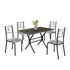 Conjunto Sala De Jantar Mesa Retangular 100x60cm Tampo Madeir