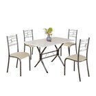 Conjunto Sala De Jantar Mesa Retangular 100x60cm Tampo Madeir