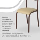 Conjunto Sala De Jantar Mesa Retangular 100x60cm Tampo Madeir