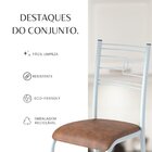 Conjunto Sala De Jantar Mesa Retangular 100x60cm Tampo Madeir