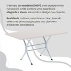 Conjunto Sala De Jantar Mesa Retangular 100x60cm Tampo Madeir