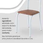 Conjunto Sala De Jantar Mesa Retangular 100x60cm Tampo Madeir