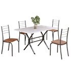 Conjunto Sala De Jantar Mesa Retangular 100x60cm Tampo Madeir