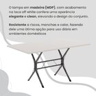 Conjunto Sala De Jantar Mesa Retangular 100x60cm Tampo Madeir