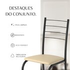 Conjunto Sala De Jantar Mesa Retangular 120x75cm Tampo Ardósi