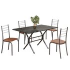 Conjunto Sala De Jantar Mesa Retangular 120x75cm Tampo Ardósi