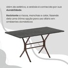 Conjunto Sala De Jantar Mesa Retangular 120x75cm Tampo Ardósi