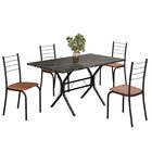 Conjunto Sala De Jantar Mesa Retangular 120x75cm Tampo Ardósi