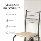 Conjunto Sala De Jantar Mesa Retangular 120x75cm Tampo Ardósi